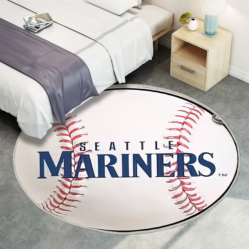 Seattle Mariners Baseball Teppich Rund, Teppiche - Outdoor Teppich Rund, Teppich Wohnzimmer, Carpet, Rug