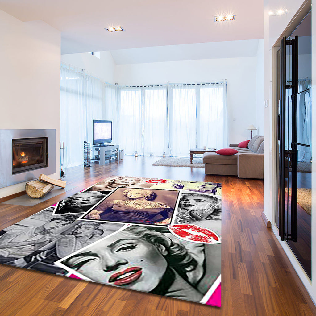 Marilyn Monroe Pop Art Lips teppich, teppiche - Lippen outdoor teppich, teppich wohnzimmer , Küchenteppich, kinderzimmer, modern