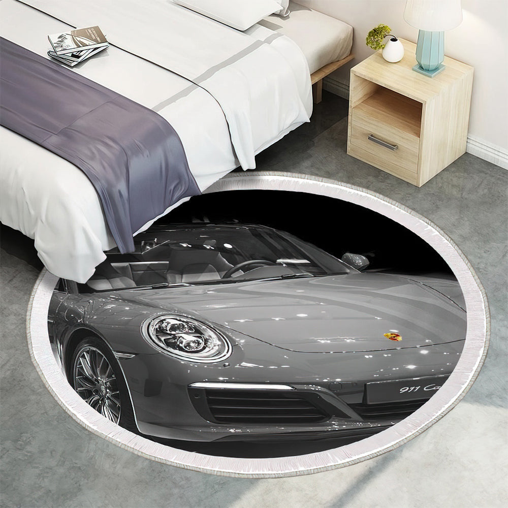 Porsche Carrera 911 Teppich Rund, Teppiche - Outdoor Teppich Rund, Teppich Wohnzimmer, Carpet, Rug