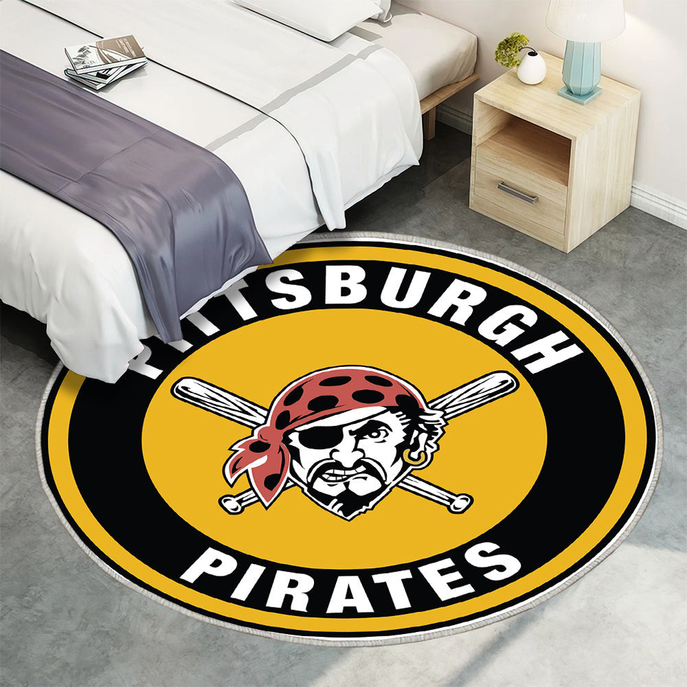 Pittsburgh Pirates Logo Kreis Teppich Rund, Teppiche - Outdoor Teppich Rund, Teppich Wohnzimmer, Carpet, Rug