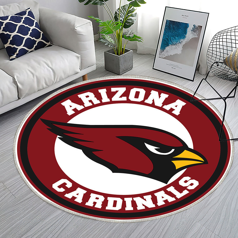 Arizona Cardinals Kreis Logo Teppich Rund, Teppiche - Outdoor Teppich Rund, Teppich Wohnzimmer, Carpet, Rug