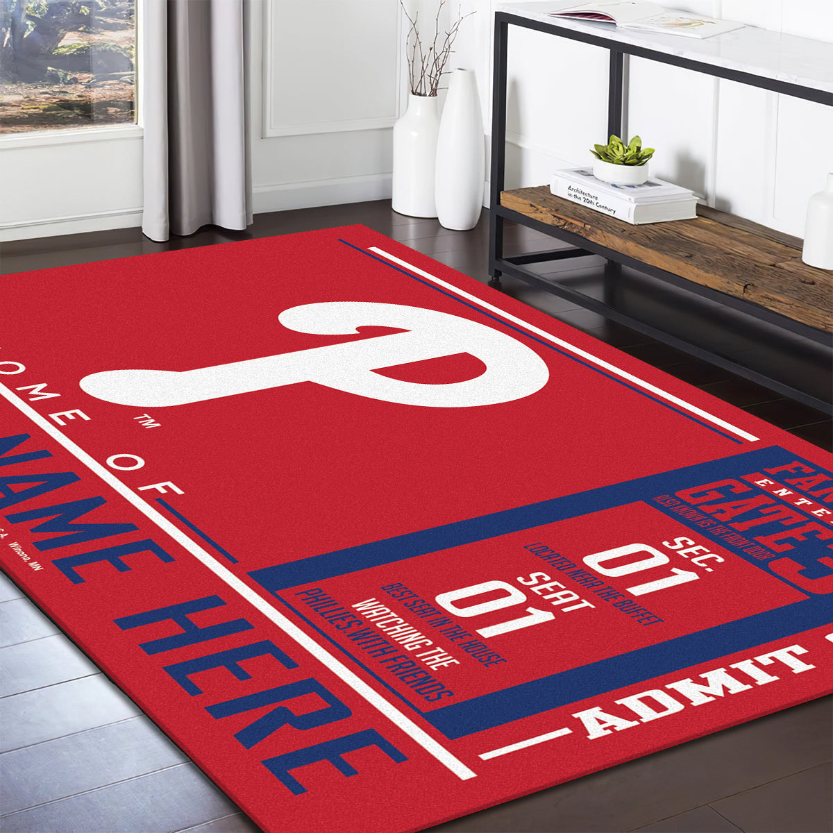 Philadelphia Phillies teppich, teppiche - outdoor teppich, teppich wohnzimmer , Küchenteppich, kinderzimmer, modern