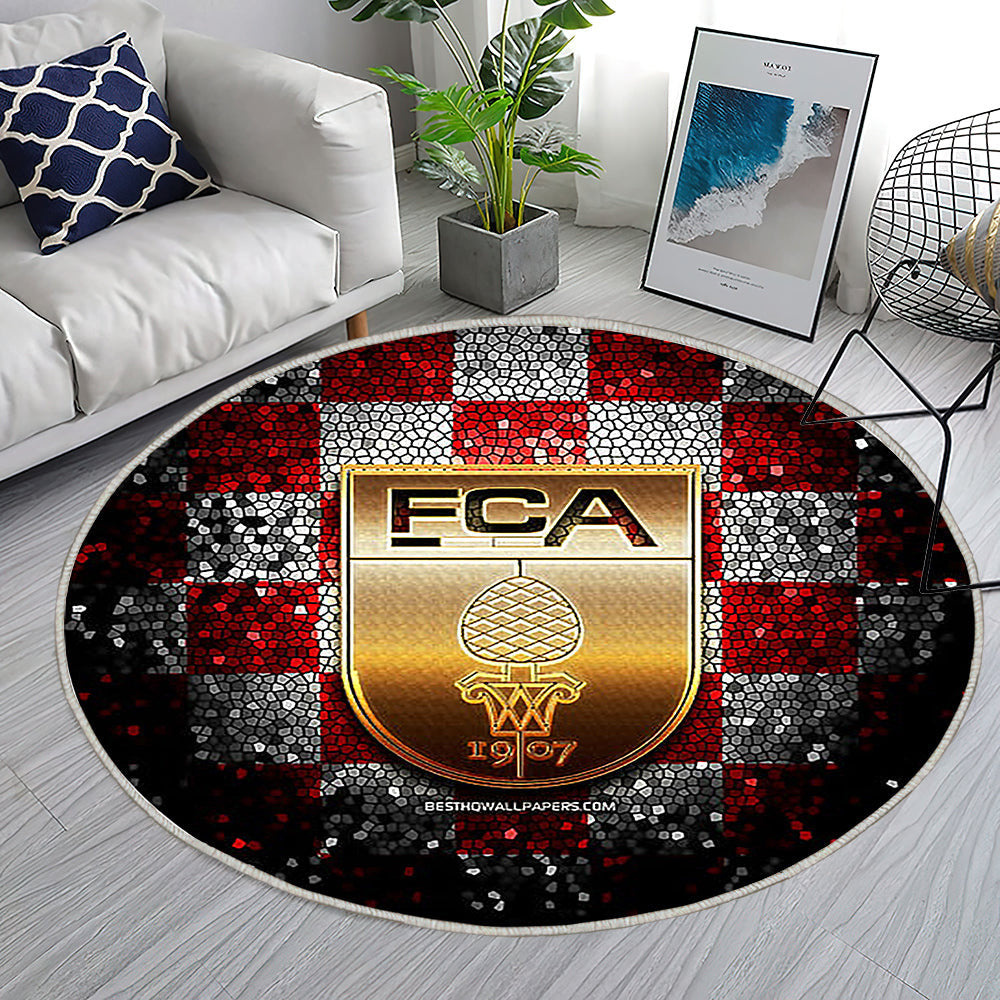 Augsburger Fc Teppich Rund, Teppiche - Funkeln Outdoor Teppich Rund, Bundesliga Teppich Wohnzimmer, Carpet, Rug
