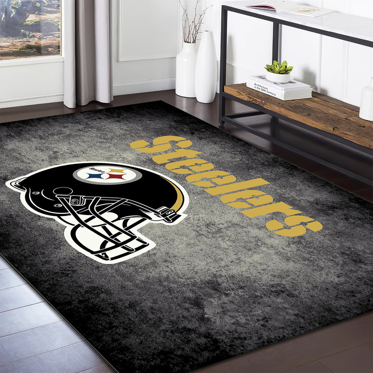 Pittsburgh Steelers Imperial Distressed teppich, teppiche - verzweifelt outdoor teppich, teppich wohnzimmer , Küchenteppich, kinderzimmer, modern