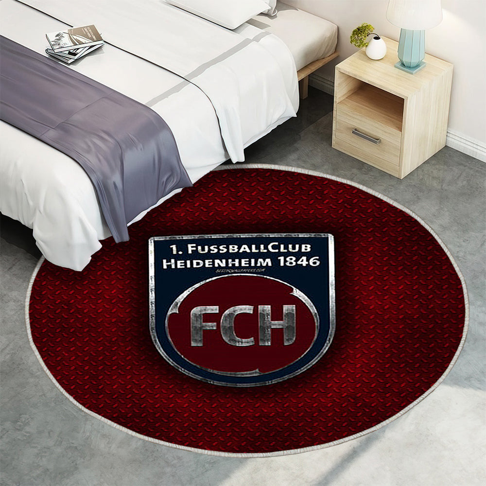 Heidenheim Fc Teppich Rund, Teppiche - Rotes Metall Outdoor Teppich Rund, Bundesliga 2 Teppich Wohnzimmer, Carpet, Rug