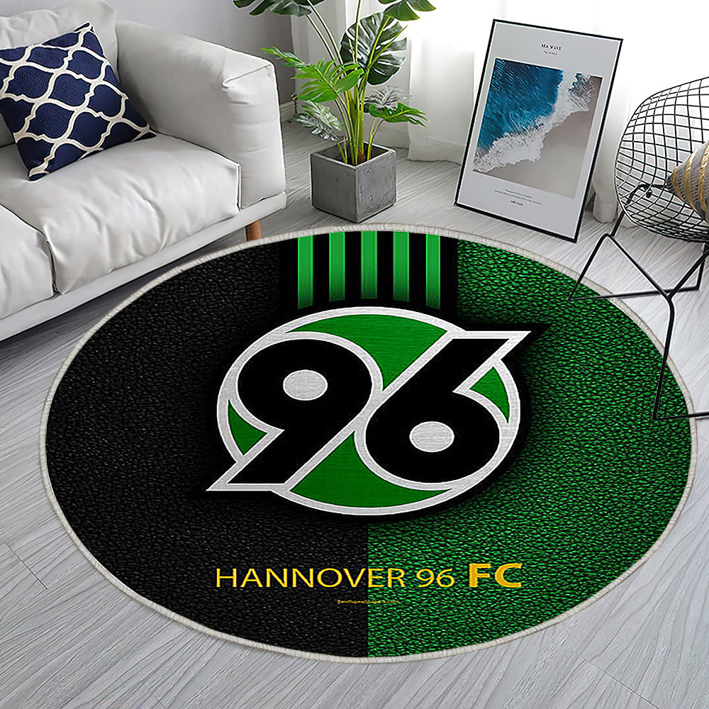 Hannover 96 Fc Deutscher Fußballverein Teppich Rund, Teppiche - Bundesliga Outdoor Teppich Rund, Leder Effekt Teppich Wohnzimmer, Carpet, Rug