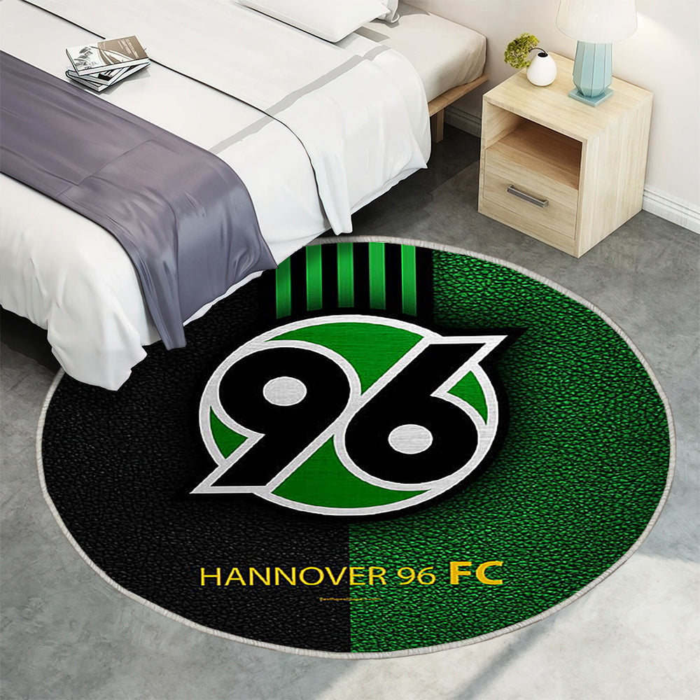 Hannover 96 Fc Deutscher Fußballverein Teppich Rund, Teppiche - Bundesliga Outdoor Teppich Rund, Leder Effekt Teppich Wohnzimmer, Carpet, Rug