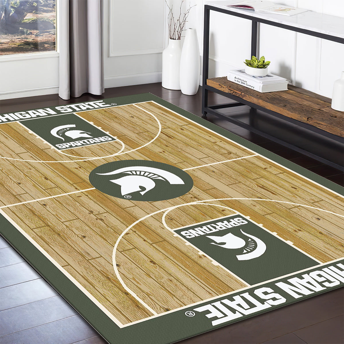 Michigan State Spartans Imperial Courtside teppich, teppiche - outdoor teppich, teppich wohnzimmer , Küchenteppich, kinderzimmer, modern