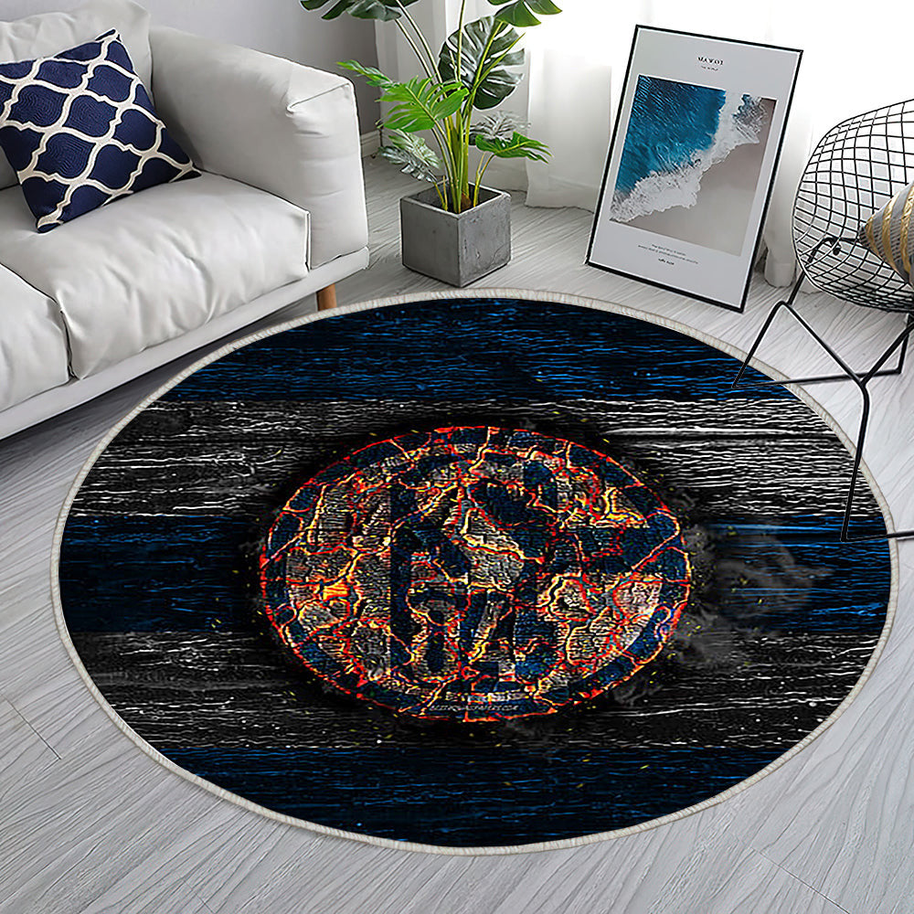 Fc Schalke 04 Teppich Rund, Teppiche - Feuer Outdoor Teppich Rund, Bundesliga Teppich Wohnzimmer, Carpet, Rug