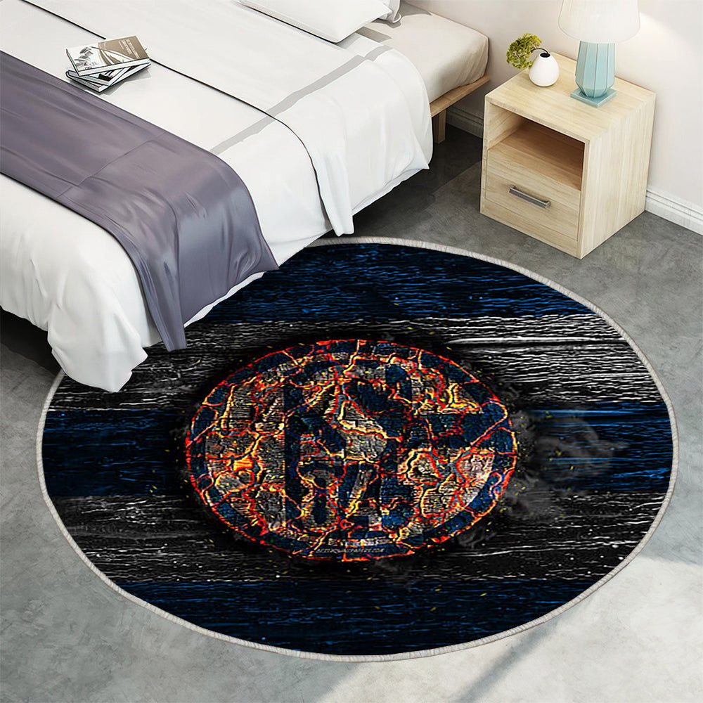 Fc Schalke 04 Teppich Rund, Teppiche - Feuer Outdoor Teppich Rund, Bundesliga Teppich Wohnzimmer, Carpet, Rug