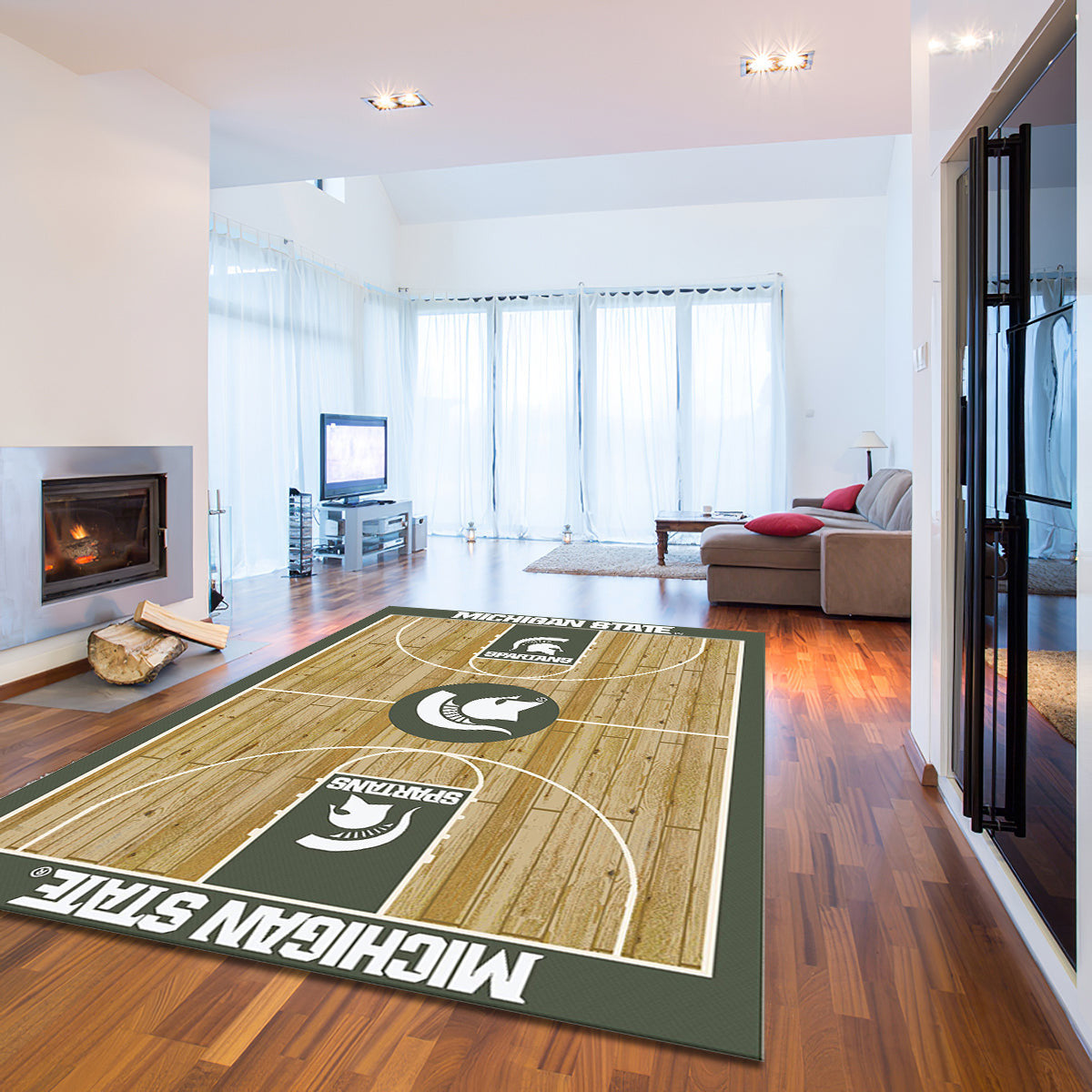 Michigan State Spartans Imperial Courtside teppich, teppiche - outdoor teppich, teppich wohnzimmer , Küchenteppich, kinderzimmer, modern
