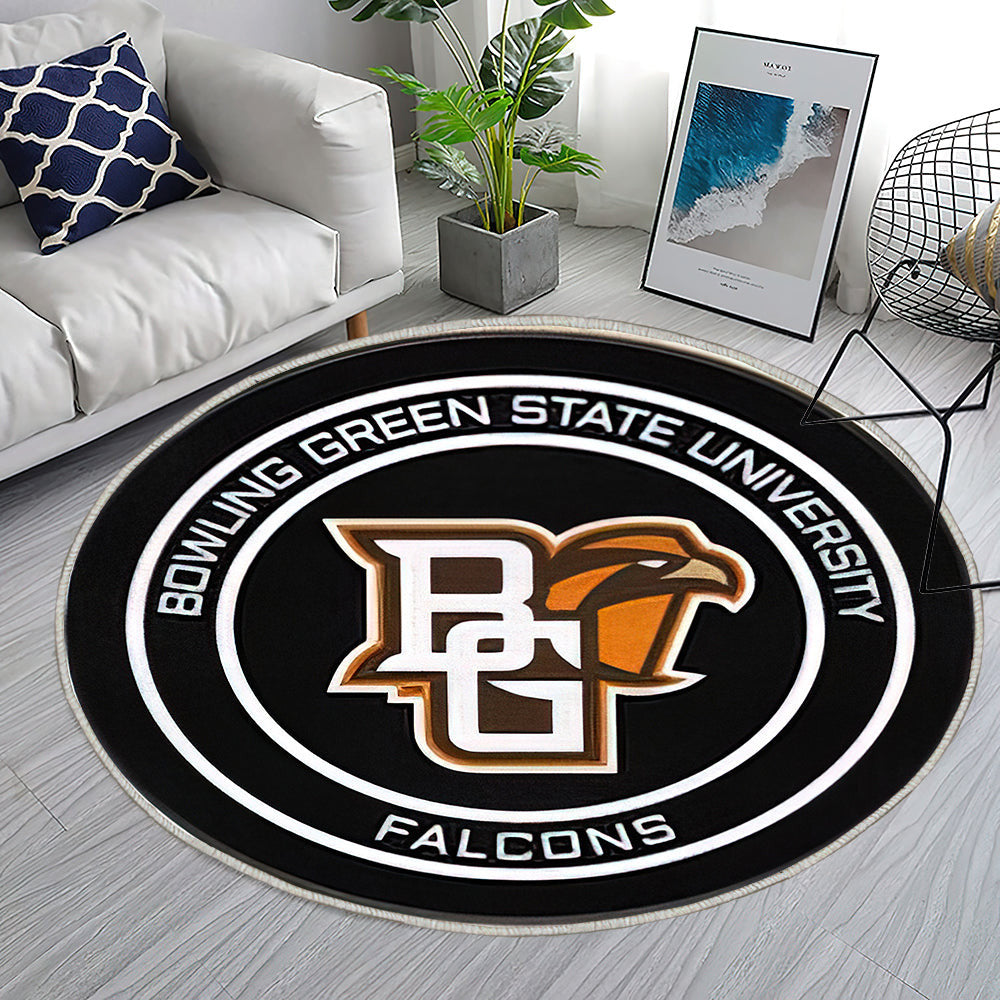 Bowling Green Falcons Hockey Puck Teppich Rund, Teppiche - Outdoor Teppich Rund, Teppich Wohnzimmer, Carpet, Rug
