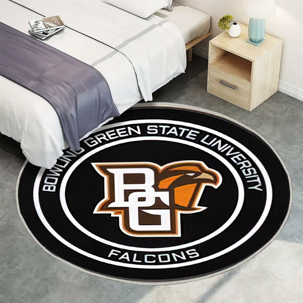 Bowling Green Falcons Hockey Puck Teppich Rund, Teppiche - Outdoor Teppich Rund, Teppich Wohnzimmer, Carpet, Rug