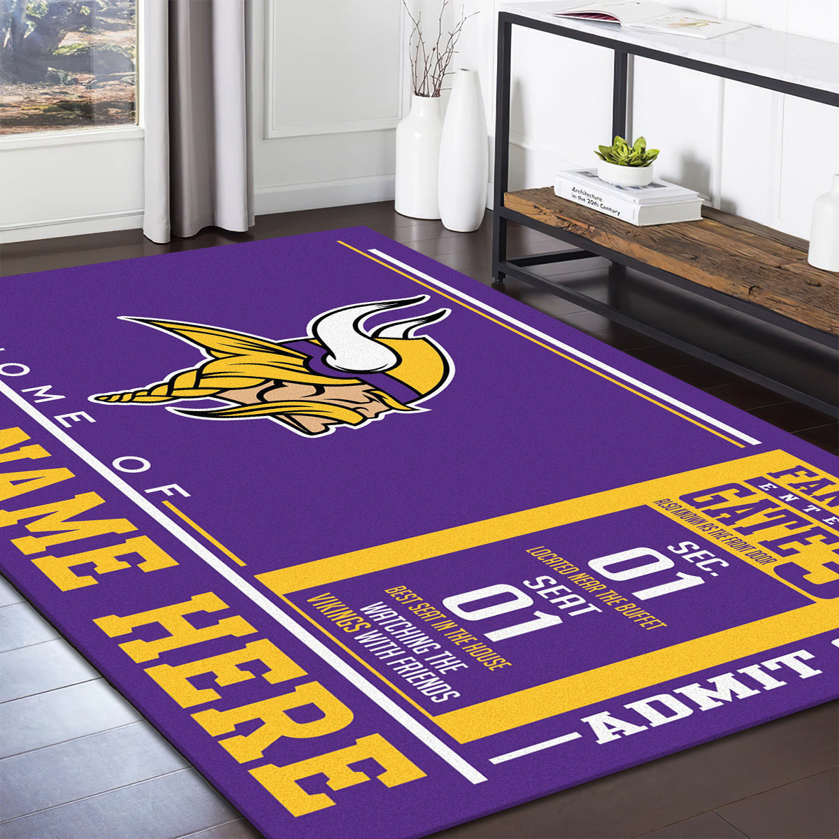 Minnesota Vikings teppich, teppiche - Wikinger outdoor teppich, teppich wohnzimmer , Küchenteppich, kinderzimmer, modern