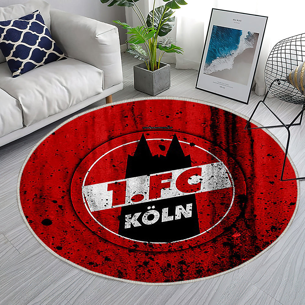 Fc Köln Teppich Rund, Teppiche - Bundesliga Outdoor Teppich Rund, Steineffekt Teppich Wohnzimmer, Carpet, Rug