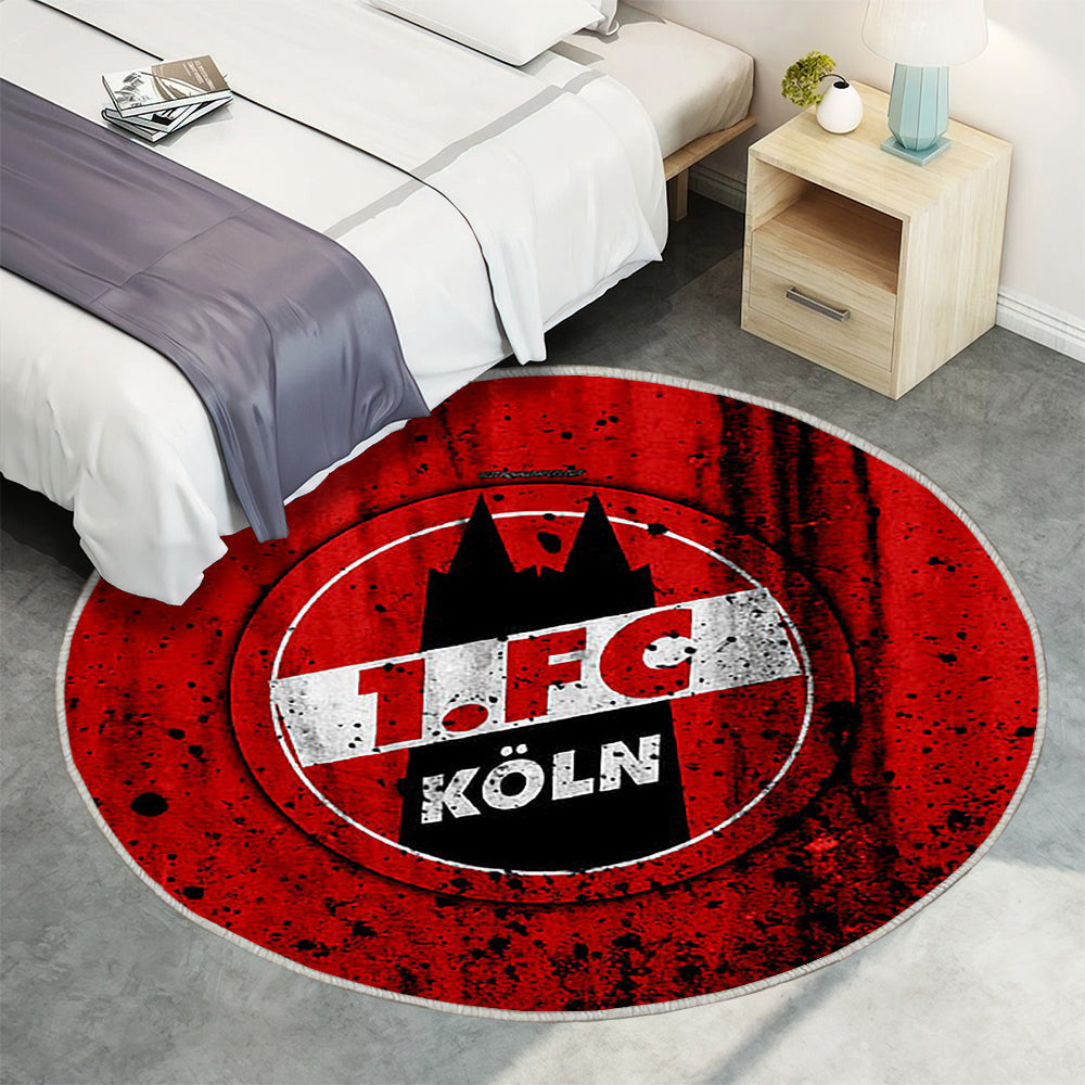 Fc Köln Teppich Rund, Teppiche - Bundesliga Outdoor Teppich Rund, Steineffekt Teppich Wohnzimmer, Carpet, Rug