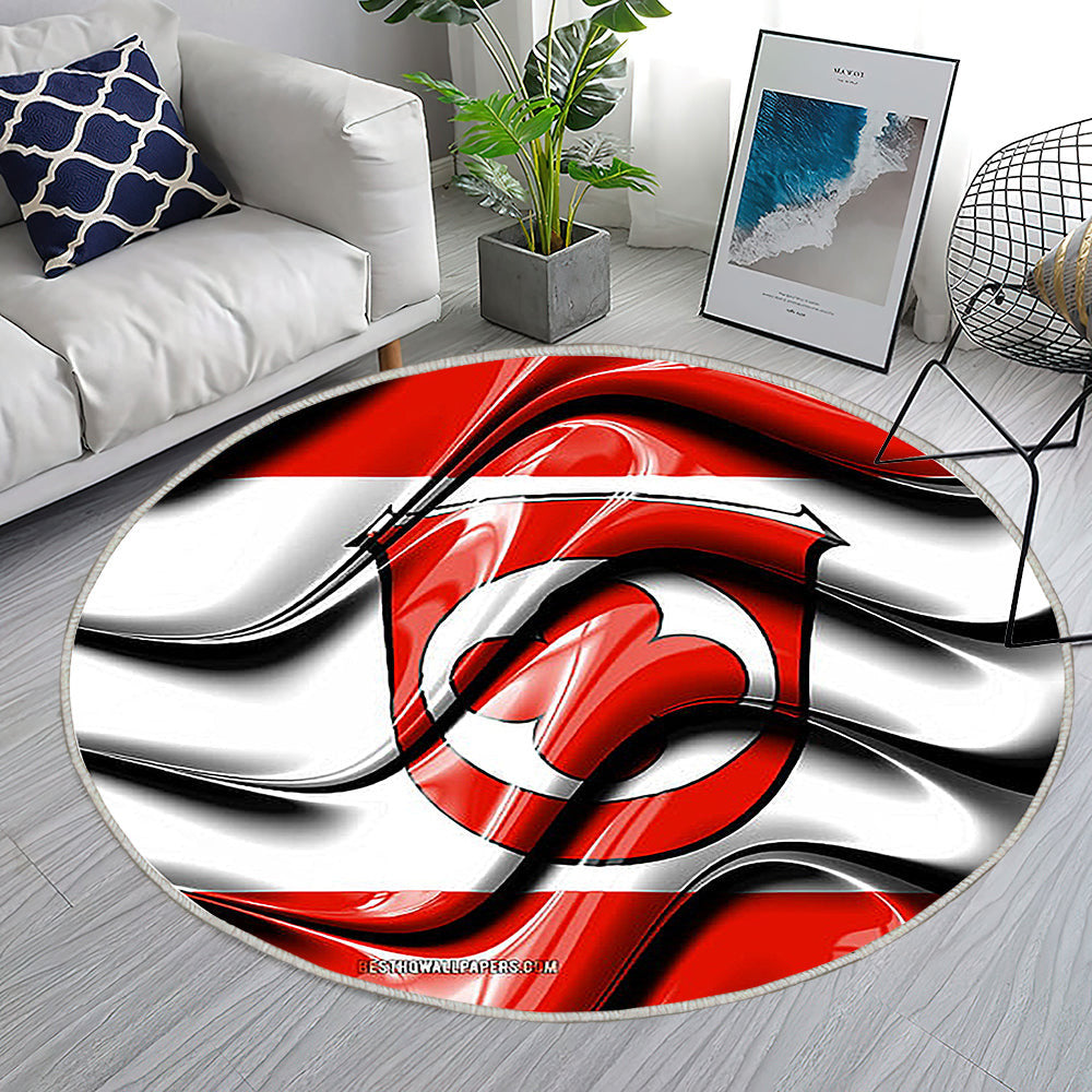 Baunatal Flag Städte Deutschlands Teppich Rund, Teppiche - Europa Outdoor Teppich Rund, Flagge Von Baunatal Teppich Wohnzimmer, Carpet, Rug