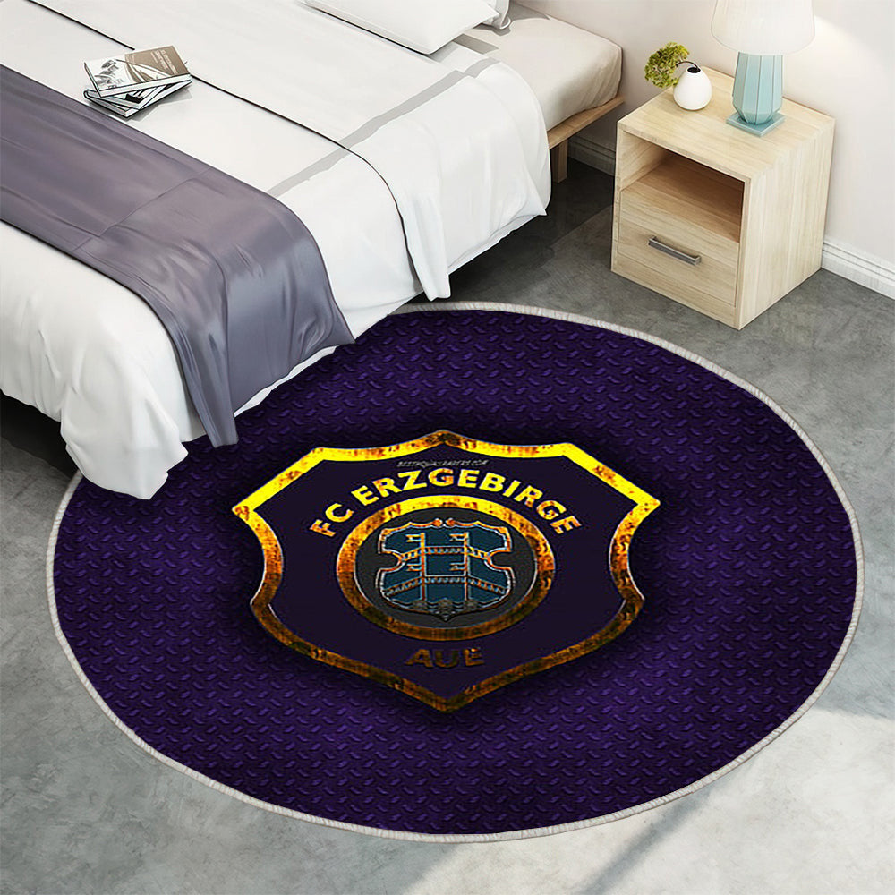 Fc Erzgebirge Aue Teppich Rund, Teppiche - Violettes Metall Outdoor Teppich Rund, Bundesliga 2 Teppich Wohnzimmer, Carpet, Rug