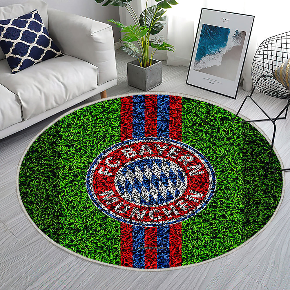 Fc Bayern München Deutscher Fußballverein Teppich Rund, Teppiche - Fußballrasen Outdoor Teppich Rund, Teppich Wohnzimmer, Carpet, Rug