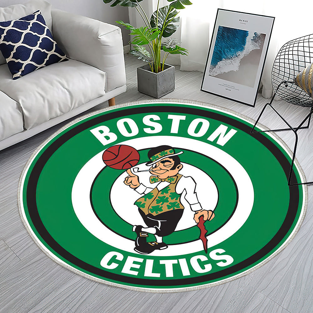 Boston Celtics Kreis Logo Teppich Rund, Teppiche - Outdoor Teppich Rund, Teppich Wohnzimmer, Carpet, Rug