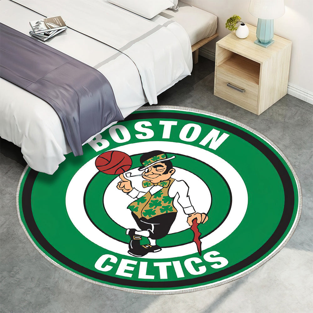 Boston Celtics Kreis Logo Teppich Rund, Teppiche - Outdoor Teppich Rund, Teppich Wohnzimmer, Carpet, Rug