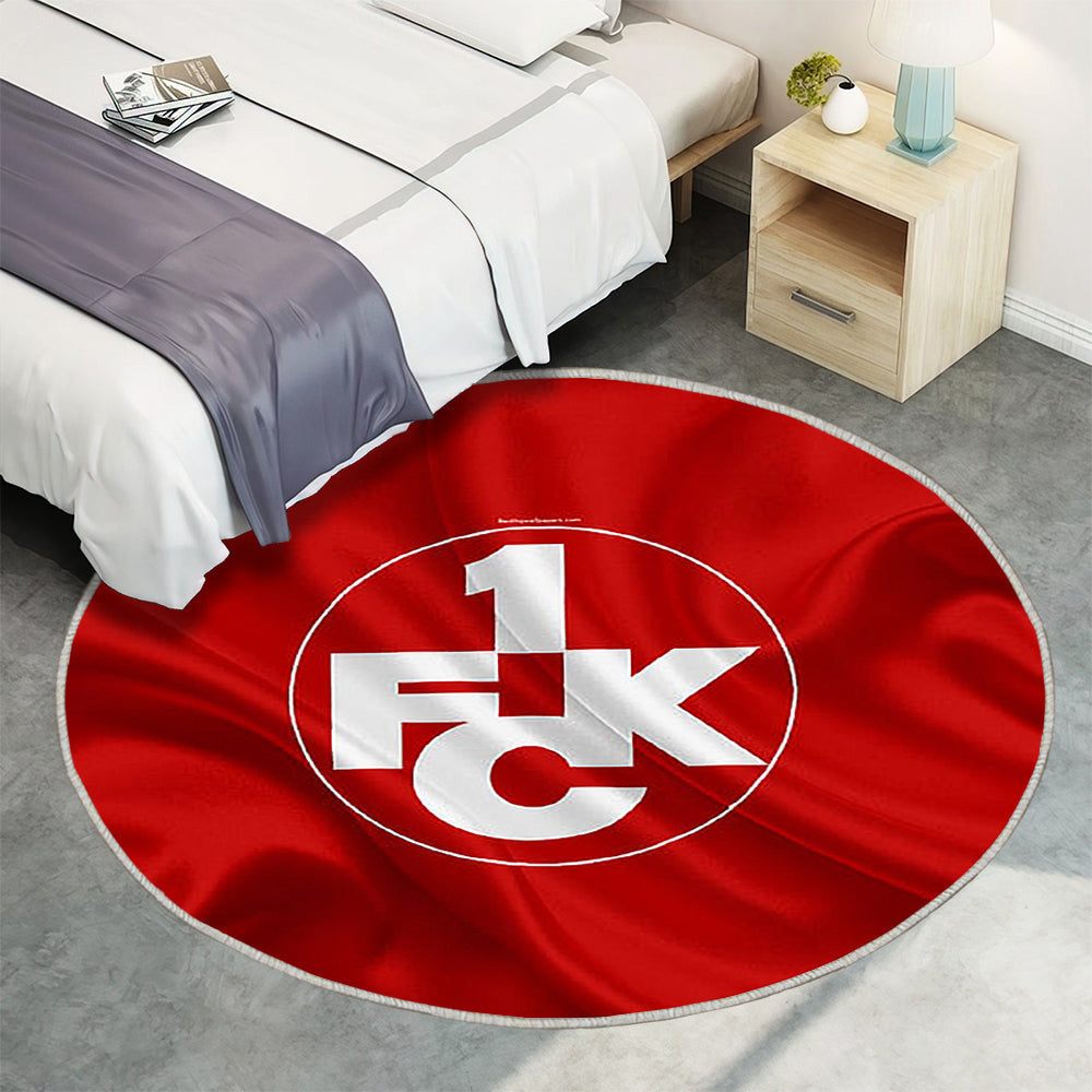 Fc Kaiserslautern Teppich Rund, Teppiche - Fck Rote Seidenfahne Outdoor Teppich Rund, Deutscher Fußballverein Teppich Wohnzimmer, Carpet, Rug