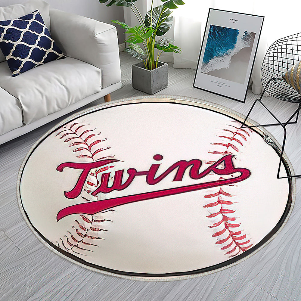 Baseball Der Minnesota Zwillinge Teppich Rund, Teppiche - Outdoor Teppich Rund, Teppich Wohnzimmer, Carpet, Rug