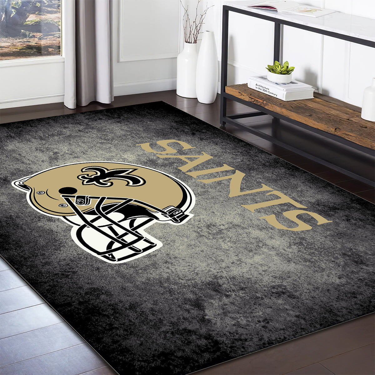 New Orleans Saints Imperial Distressed teppich, teppiche - beunruhigt outdoor teppich, teppich wohnzimmer , Küchenteppich, kinderzimmer, modern
