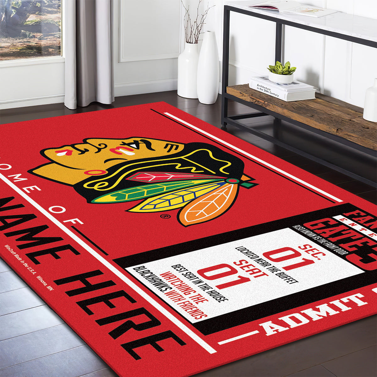 Chicago Blackhawks teppich, teppiche - outdoor teppich, teppich wohnzimmer , Küchenteppich, kinderzimmer, modern
