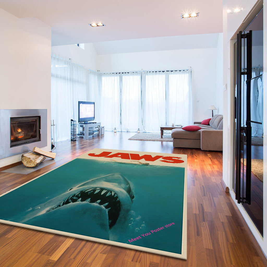 Jaws Horror teppich, teppiche - Kiefer outdoor teppich, teppich wohnzimmer , Küchenteppich, kinderzimmer, modern