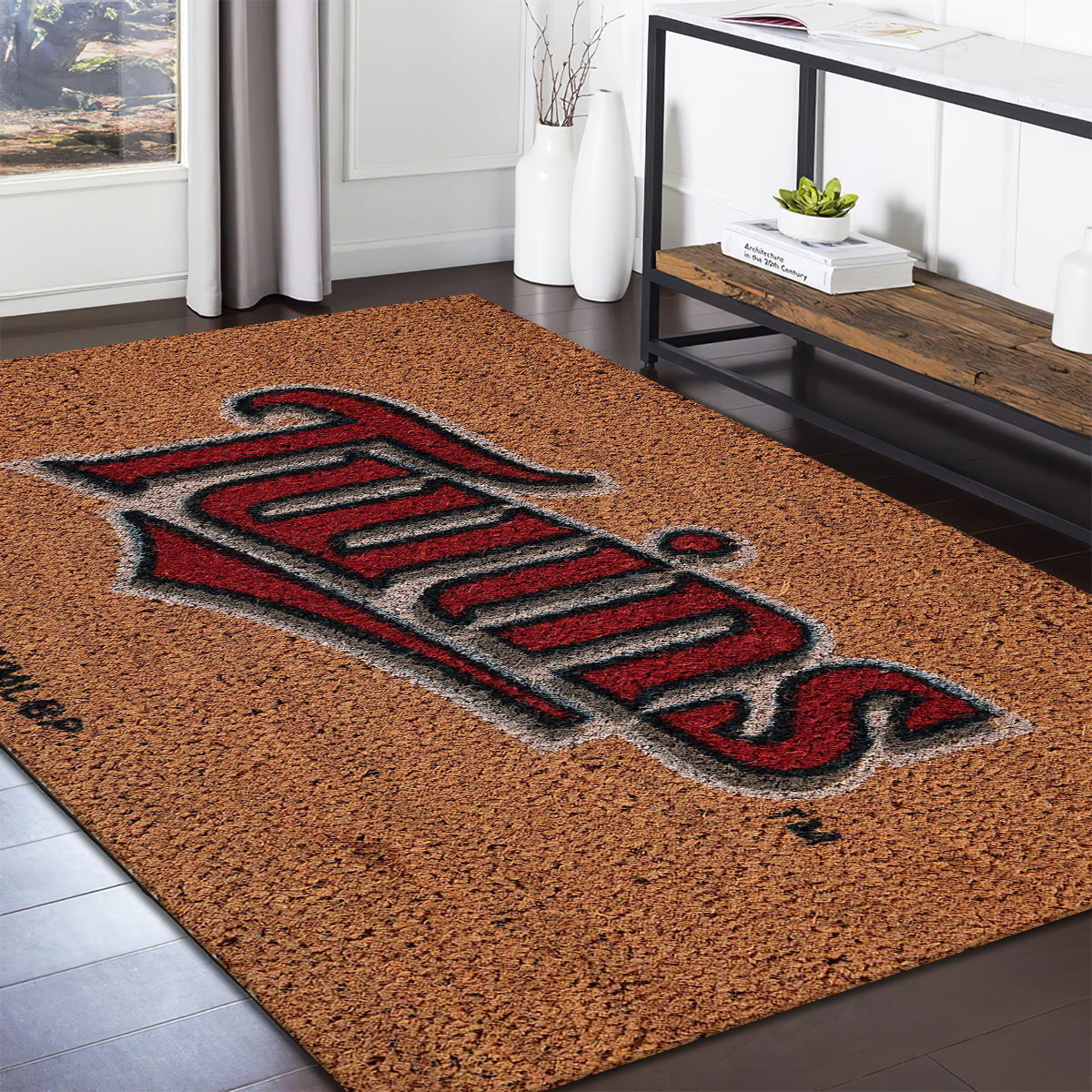 Minnesota Twins Logo Coir teppich, teppiche - aus Kokosfaser outdoor teppich, teppich wohnzimmer , Küchenteppich, kinderzimmer, modern