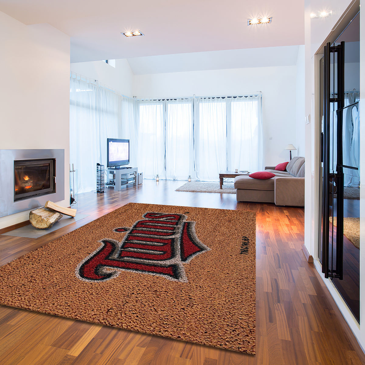 Minnesota Twins Logo Coir teppich, teppiche - aus Kokosfaser outdoor teppich, teppich wohnzimmer , Küchenteppich, kinderzimmer, modern