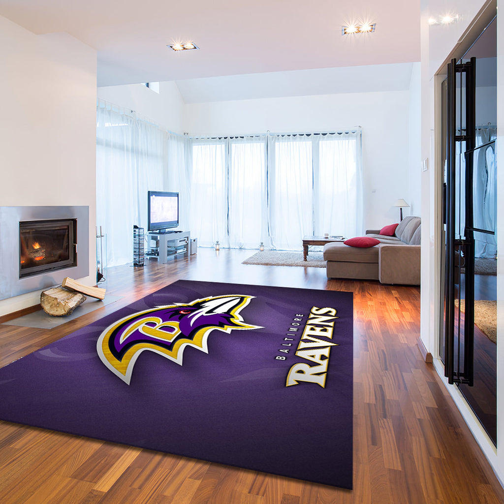 Baltimore Ravens Skyline Nfl Team Logos teppich, teppiche - teamlogos outdoor teppich, teppich wohnzimmer , Küchenteppich, kinderzimmer, modern