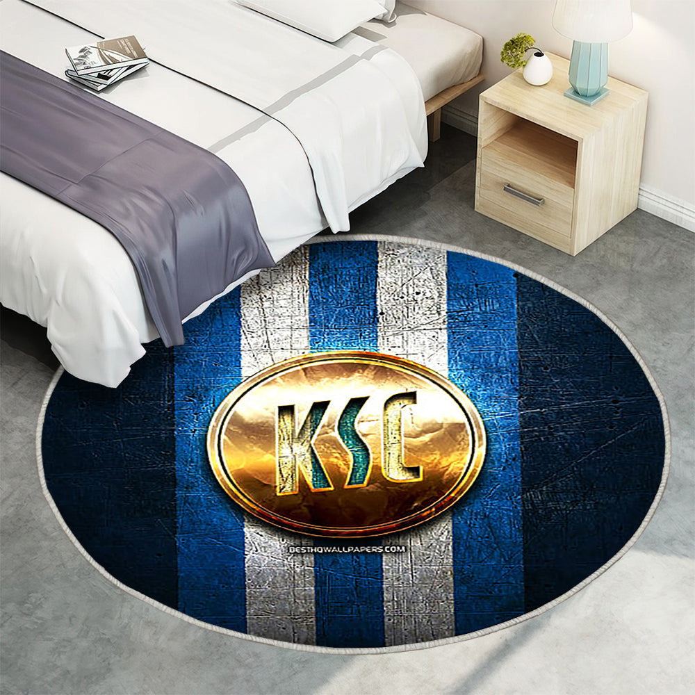 Karlsruher Fc Teppich Rund, Teppiche - Golden Outdoor Teppich Rund, Bundesliga 2 Teppich Wohnzimmer, Carpet, Rug