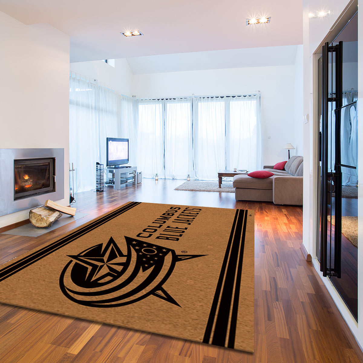 Columbus Blue Jackets Logo Turf teppich, teppiche - jacken rasen outdoor teppich, teppich wohnzimmer , Küchenteppich, kinderzimmer, modern