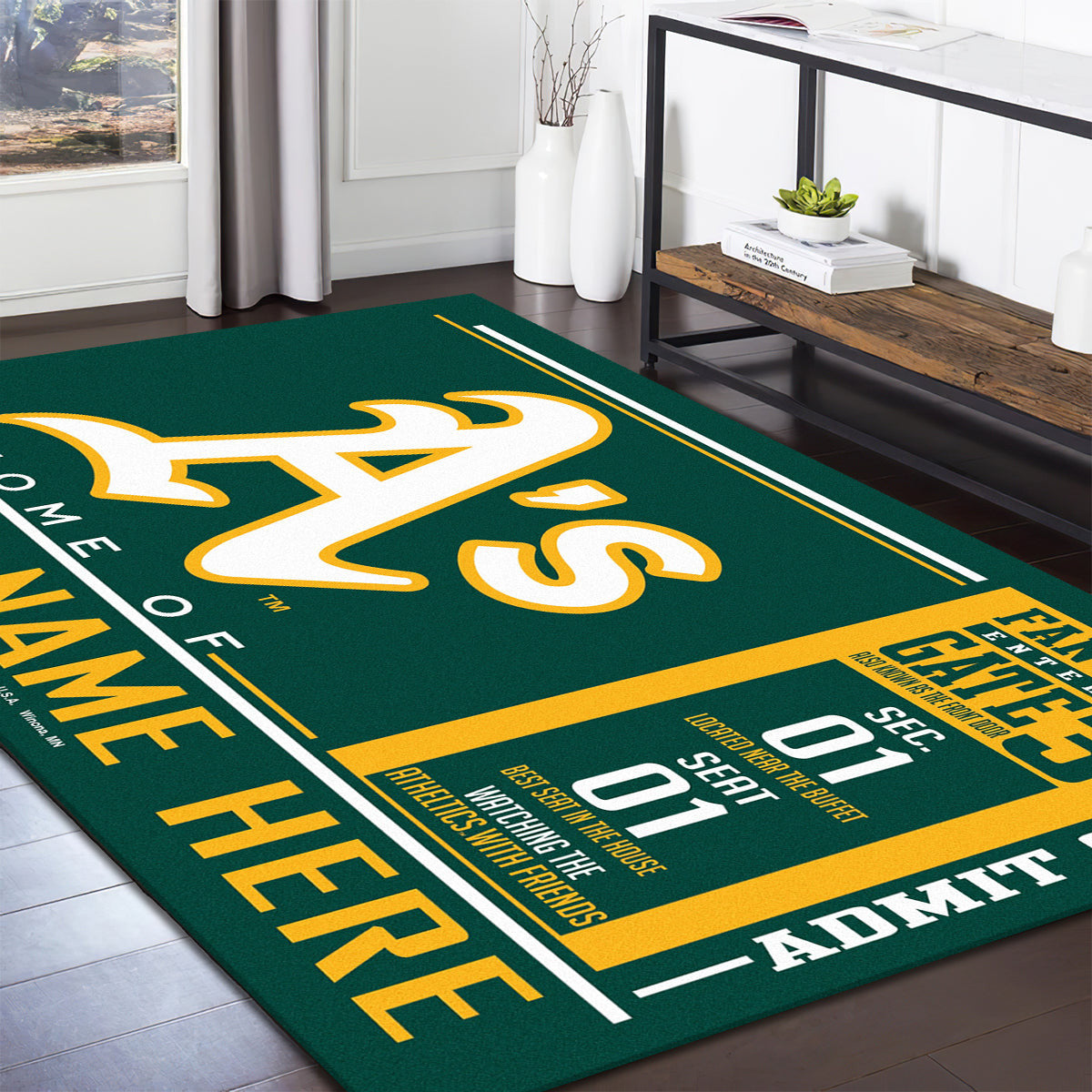 Oakland Athletics teppich, teppiche - Leichtathletik outdoor teppich, teppich wohnzimmer , Küchenteppich, kinderzimmer, modern