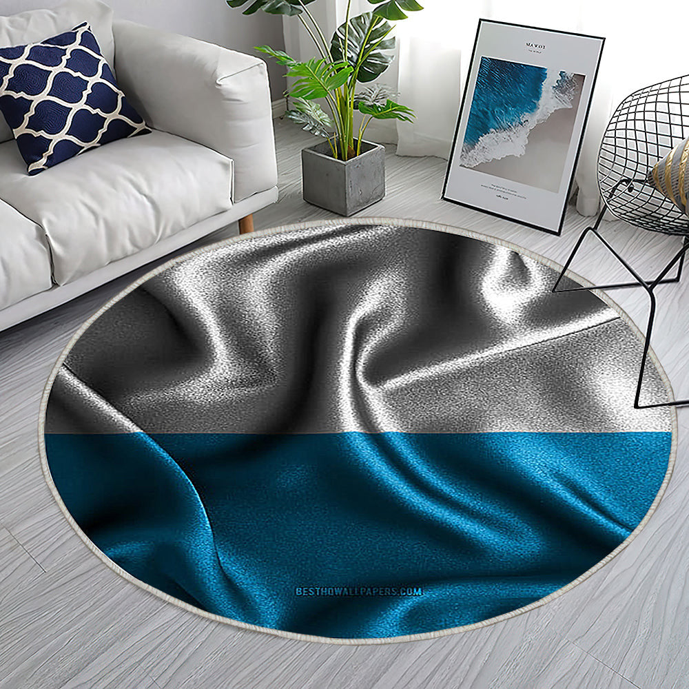 Bayern Flagge, Gewellte Seidenfahnen Teppich Rund, Teppiche - Deutsche Staaten Outdoor Teppich Rund, Flagge Von Bayern Teppich Wohnzimmer, Carpet, Rug