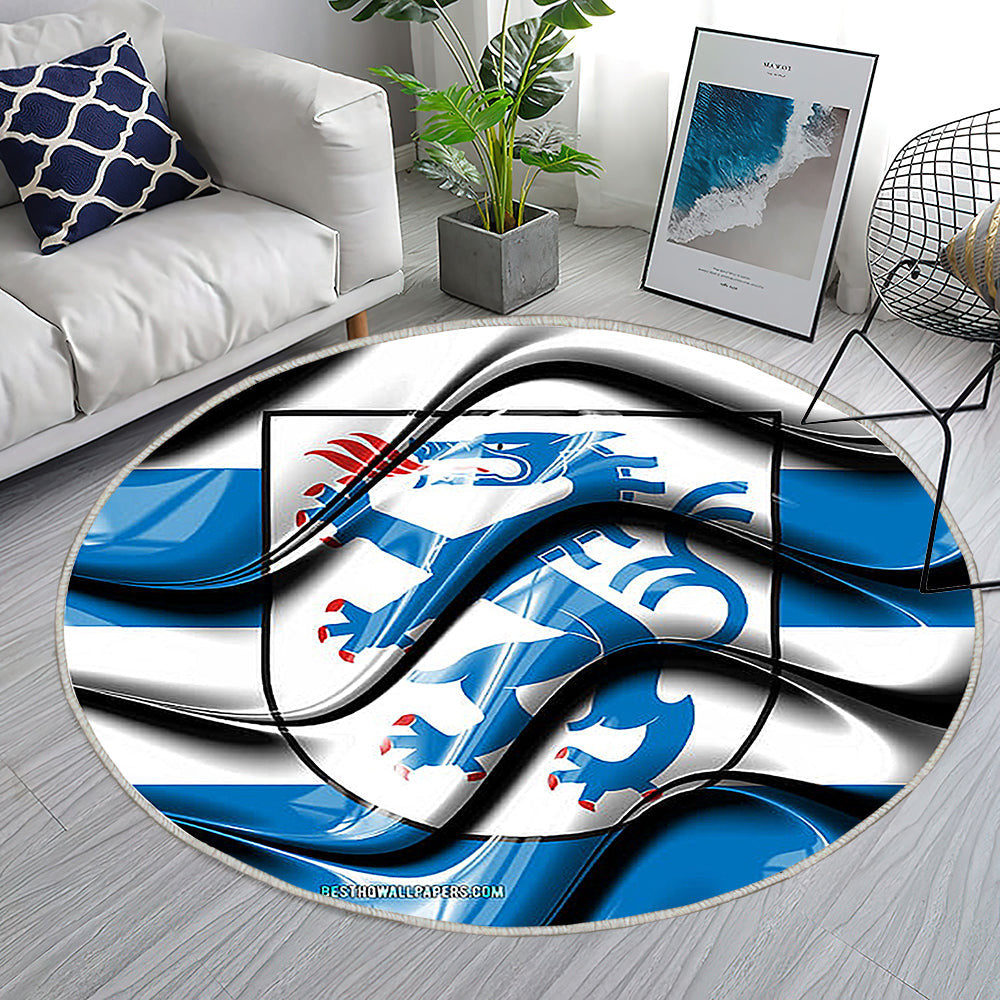 Ingolstadt Flag Städte Deutschlands Teppich Rund, Teppiche - Europa Outdoor Teppich Rund, Flagge Von Ingolstadt Teppich Wohnzimmer, Carpet, Rug