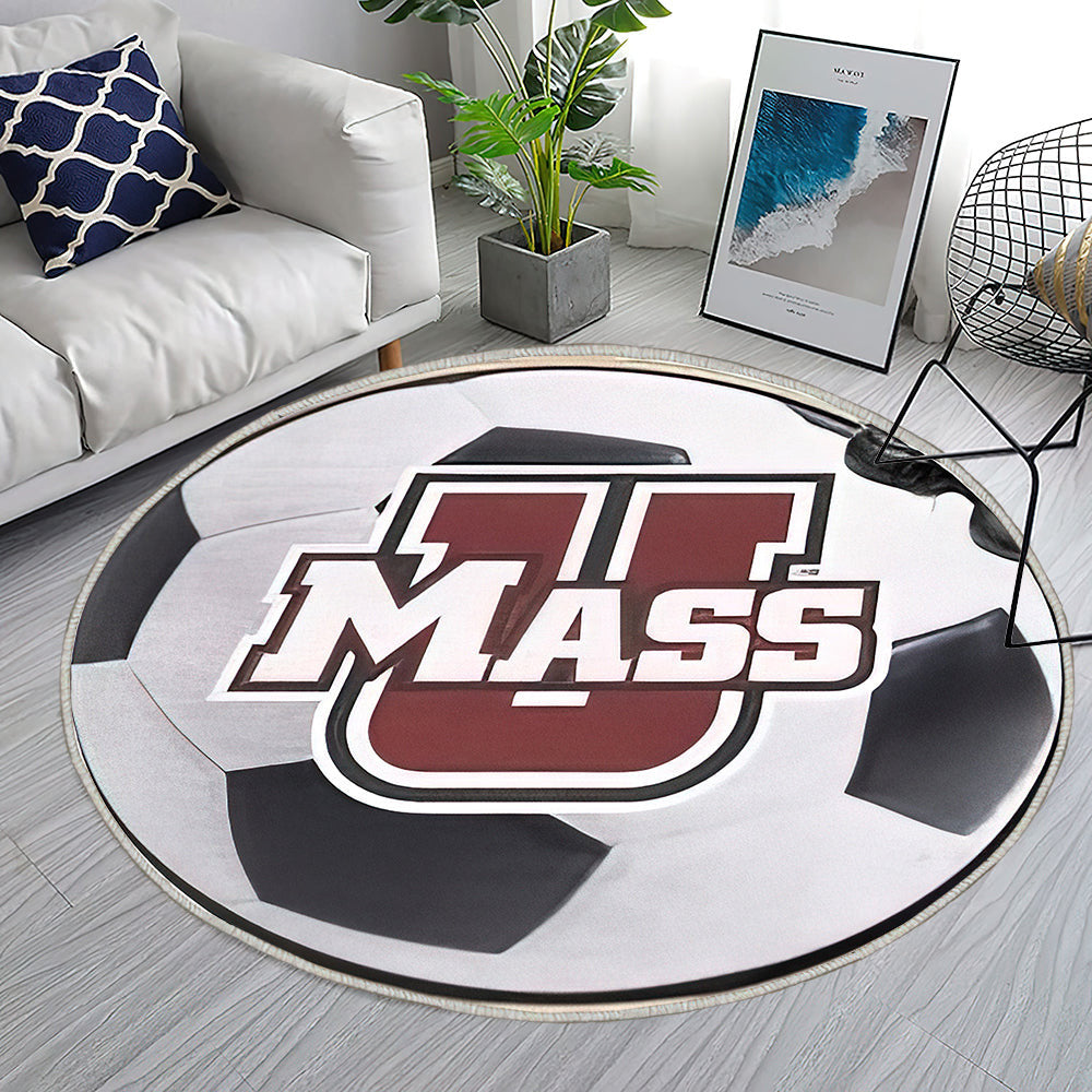 Umass Minutemen Fußball Teppich Rund, Teppiche - Outdoor Teppich Rund, Teppich Wohnzimmer, Carpet, Rug