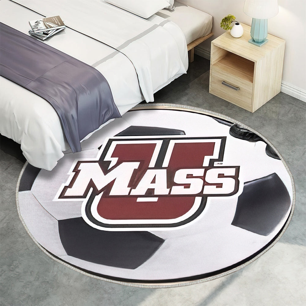 Umass Minutemen Fußball Teppich Rund, Teppiche - Outdoor Teppich Rund, Teppich Wohnzimmer, Carpet, Rug
