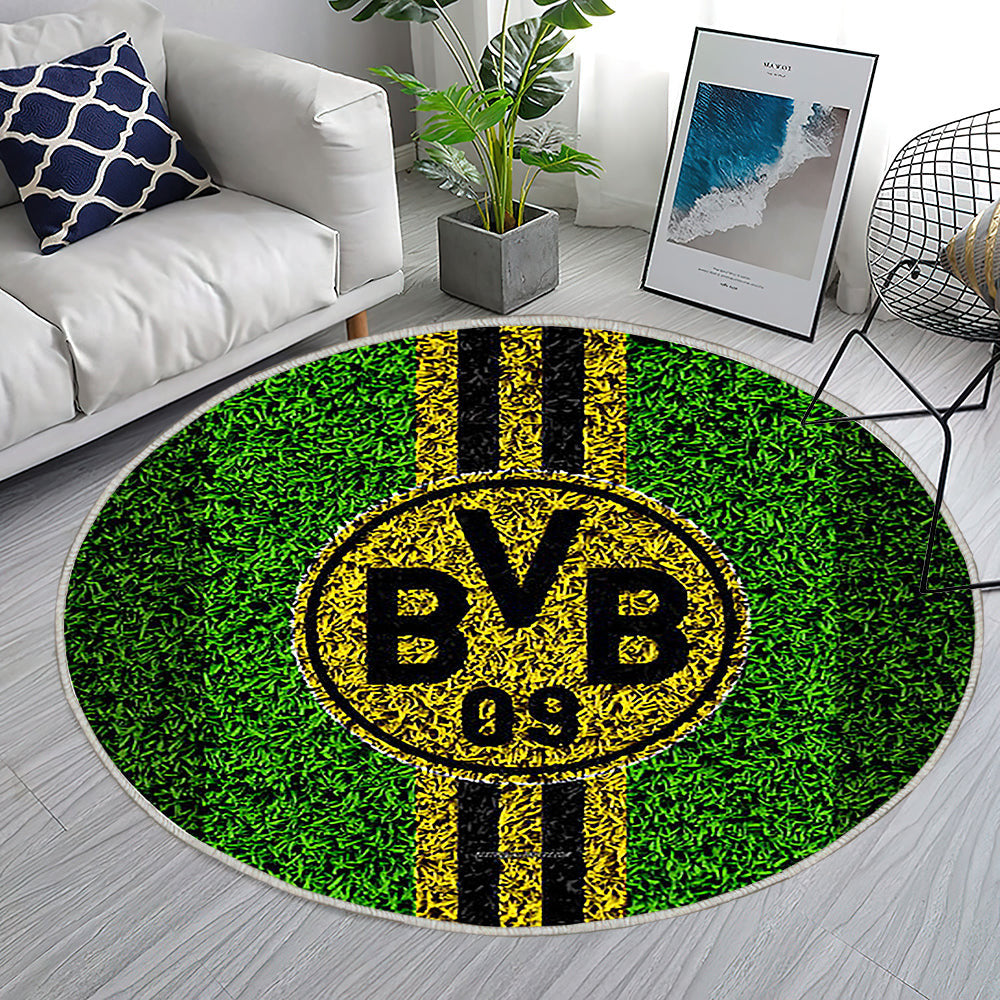 Borussia Dortmund Fc Deutscher Fußballverein Teppich Rund, Teppiche - Fußballrasen Outdoor Teppich Rund, Borussia Teppich Wohnzimmer, Carpet, Rug