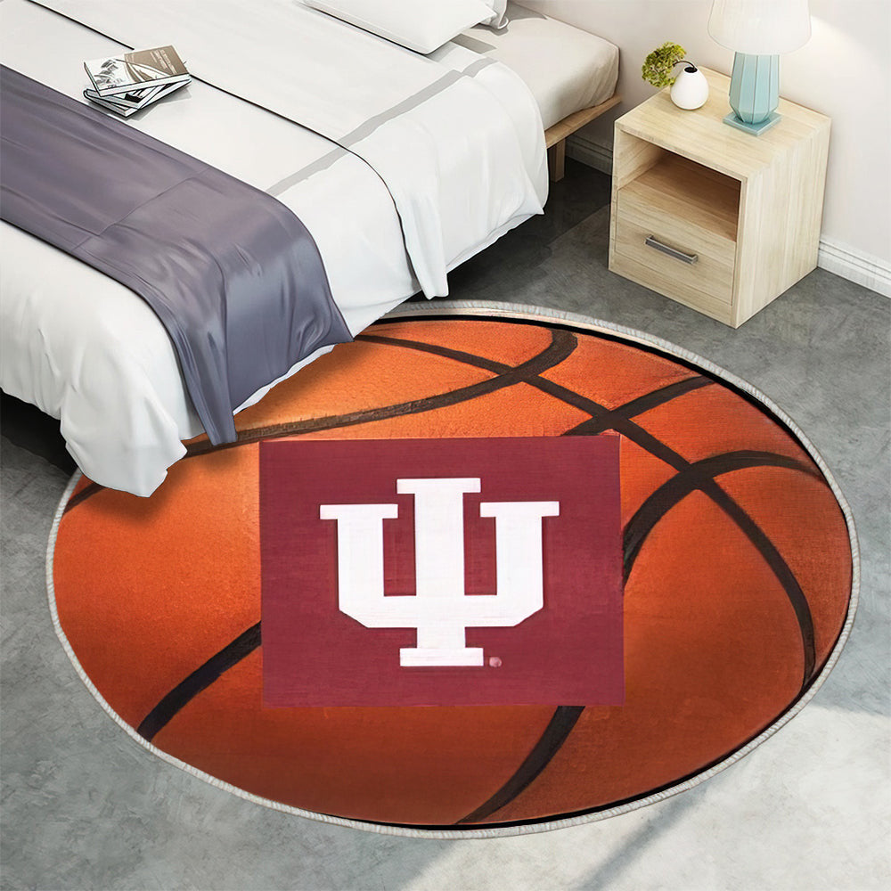 Indiana Hooisers Basketball Teppich Rund, Teppiche - Outdoor Teppich Rund, Teppich Wohnzimmer, Carpet, Rug