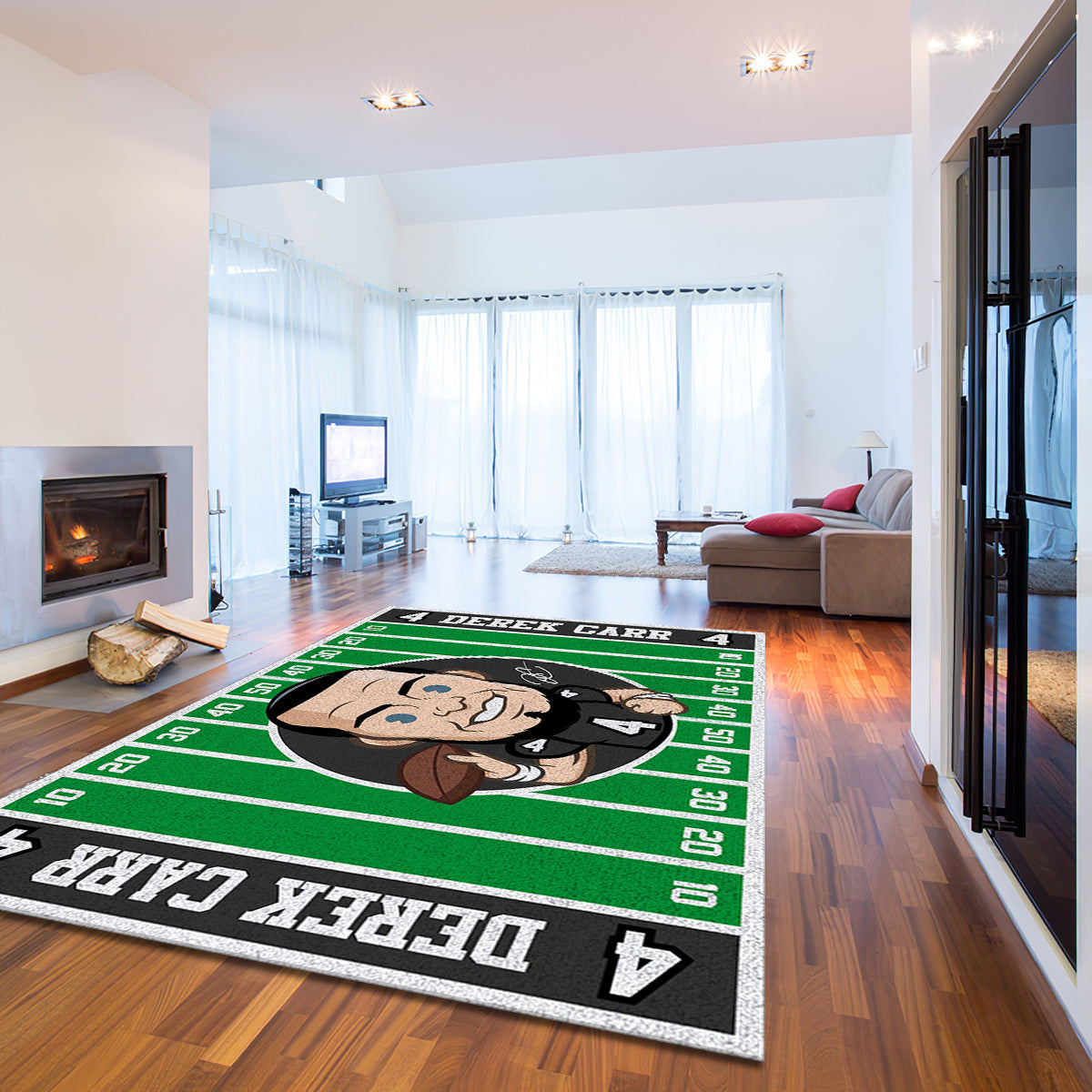 Derek Carr Las Vegas Raiders Imperial Players teppich - Raiders Spieler outdoor teppich, teppiche wohnzimmer, Küchenteppich, kinderzimmer
