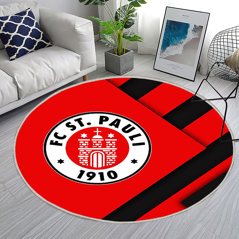 Fc St. Pauli Teppich Rund, Teppiche - Deutscher Fußballverein Outdoor Teppich Rund, Material Design Teppich Wohnzimmer, Carpet, Rug