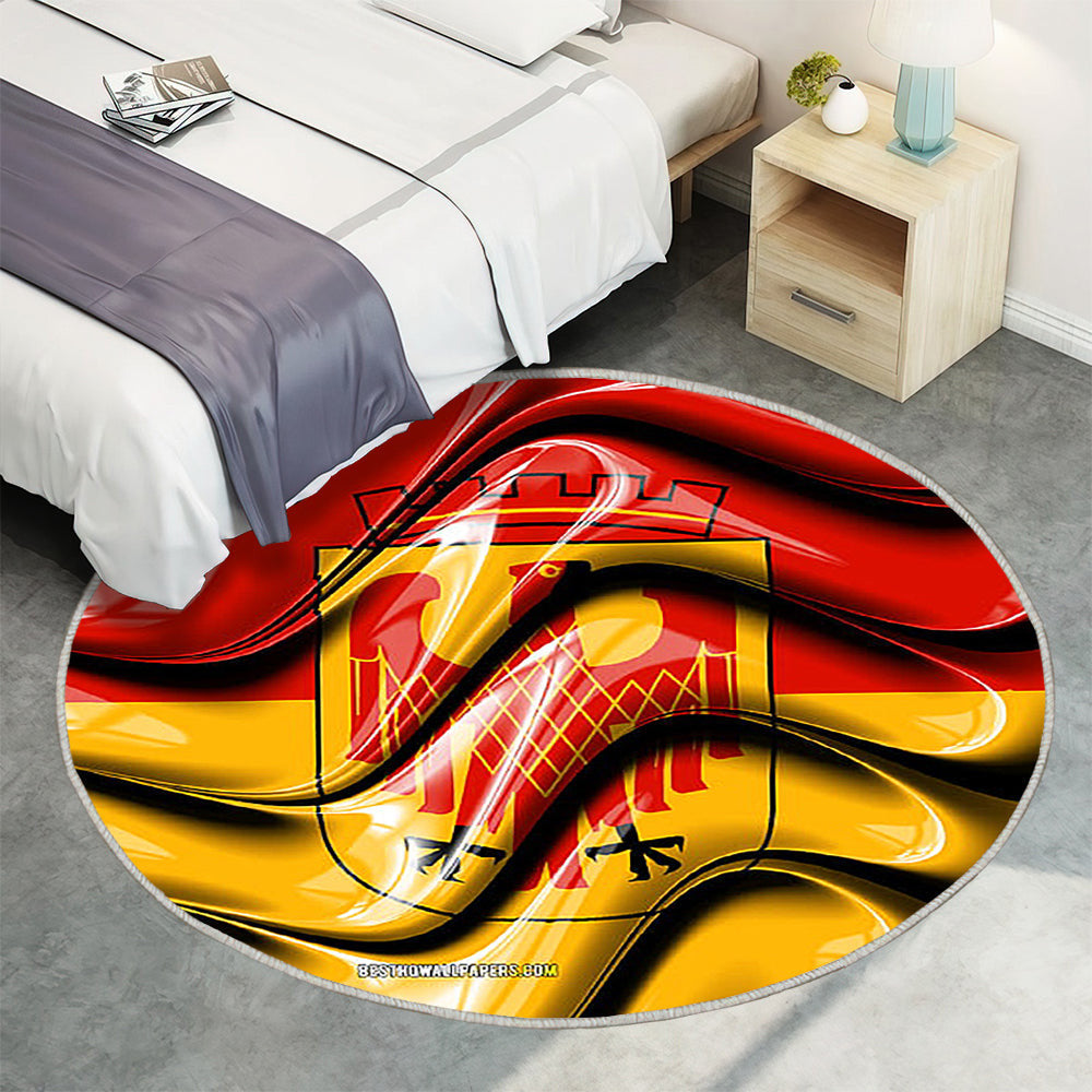 Potsdam Flagge Städte Deutschlands Teppich Rund, Teppiche - Europa Outdoor Teppich Rund, Flagge Von Potsdam Teppich Wohnzimmer, Carpet, Rug