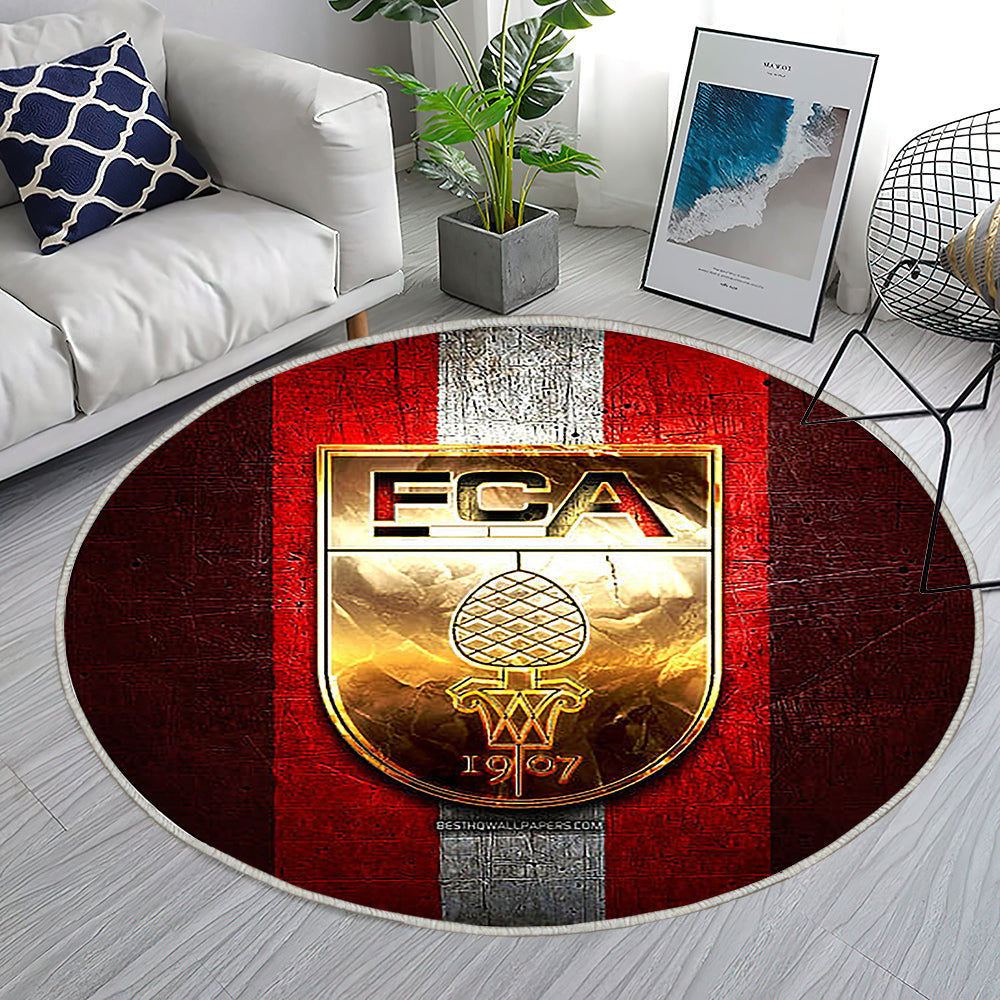 Fcaugsburg Teppich Rund, Teppiche - Golden Outdoor Teppich Rund, Bundesliga Teppich Wohnzimmer, Carpet, Rug