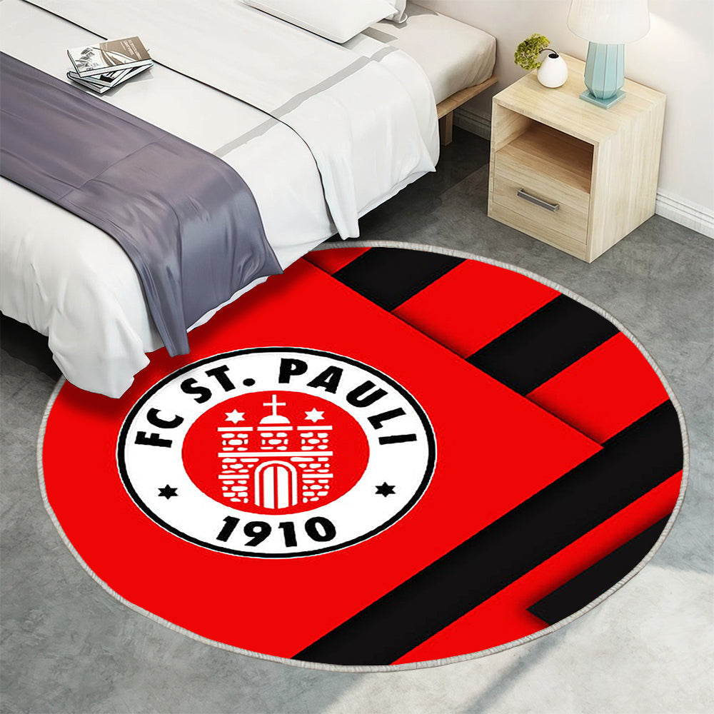 Fc St. Pauli Teppich Rund, Teppiche - Deutscher Fußballverein Outdoor Teppich Rund, Material Design Teppich Wohnzimmer, Carpet, Rug