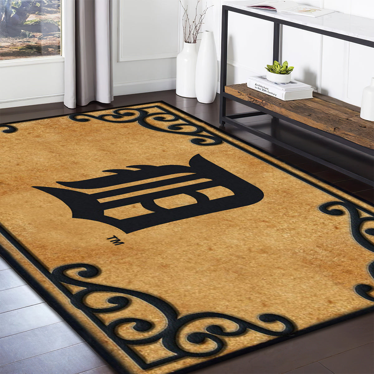 Detroit Tigers Coir teppich, teppiche - Kokosfaser outdoor teppich, teppich wohnzimmer , Küchenteppich, kinderzimmer, modern