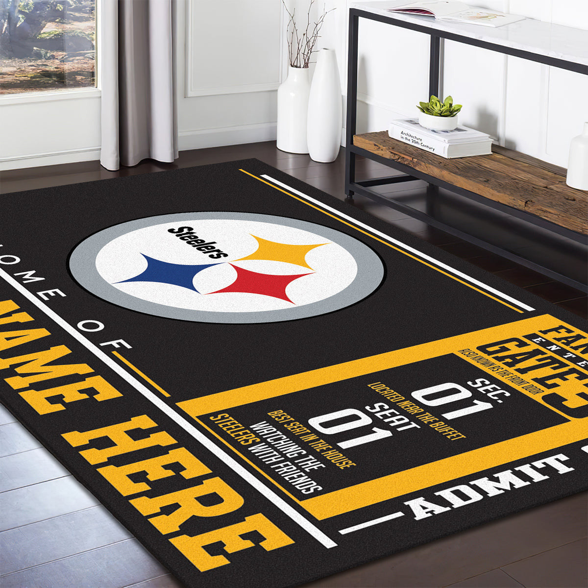 Pittsburgh Steelers teppich, teppiche - outdoor teppich, teppich wohnzimmer , Küchenteppich, kinderzimmer, modern