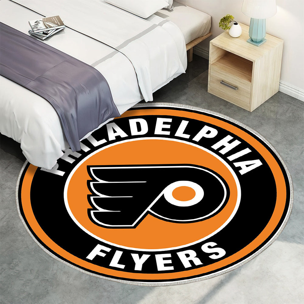 Philadelphia Flyers Kreis Logo Teppich Rund, Teppiche - Outdoor Teppich Rund, Teppich Wohnzimmer, Carpet, Rug